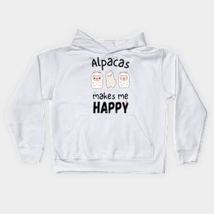 Alpacas makes me HAPPY Kids Hoodie